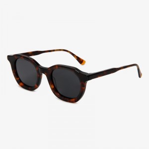 RUISEN’S  Vintage Casual Round Sunglasses Trendy Multi-tone Premium Handcrafted Wood Metal Shades	23SA005