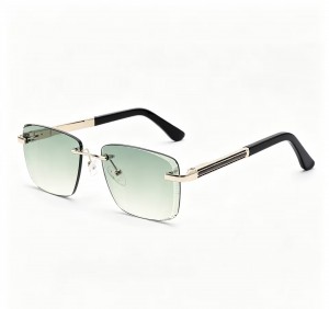 RUISEN’S Rimless metal gradient lens sunglasses for daily outdoor wear 25624