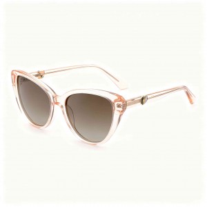 RUISEN’S Handcrafted Double-Layer Acetate Cat Eye UV400 Polarized Sunglasses with Geometric Metal Accent ATG1032