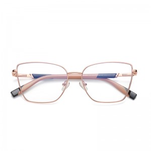 RUISEN’S Colorful Temple Geometric Metal Eyeglasses 3016