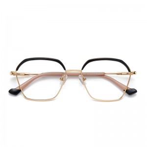 RUISEN’S Elegant Bicolor Edge Lightweight Metal Glasses 3017