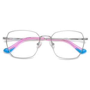 RUISEN’S Refined Color Block Metal Square Eyeglasses 3022