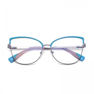 RUISEN’S Contrast Arm Feminine Cat Eye Eyeglasses 3024