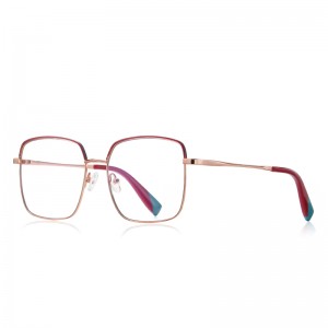 RUISEN’S Color Pop Chic Metal Square Eyeglasses 3027