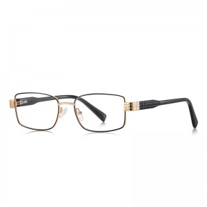 RUISEN’S Minimalist Office Rectangle Metal Eyeglasses 3063