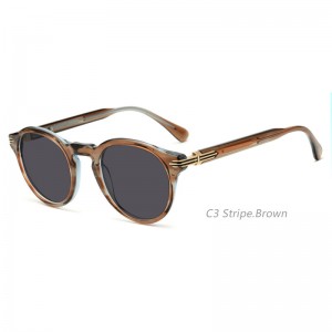RUISEN’S Retro Metal Oval Polarized Sunglasses 1727S