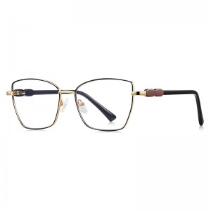 RUISEN’S Two-Tone Decor Temple Geometric Eyeglasses 3189