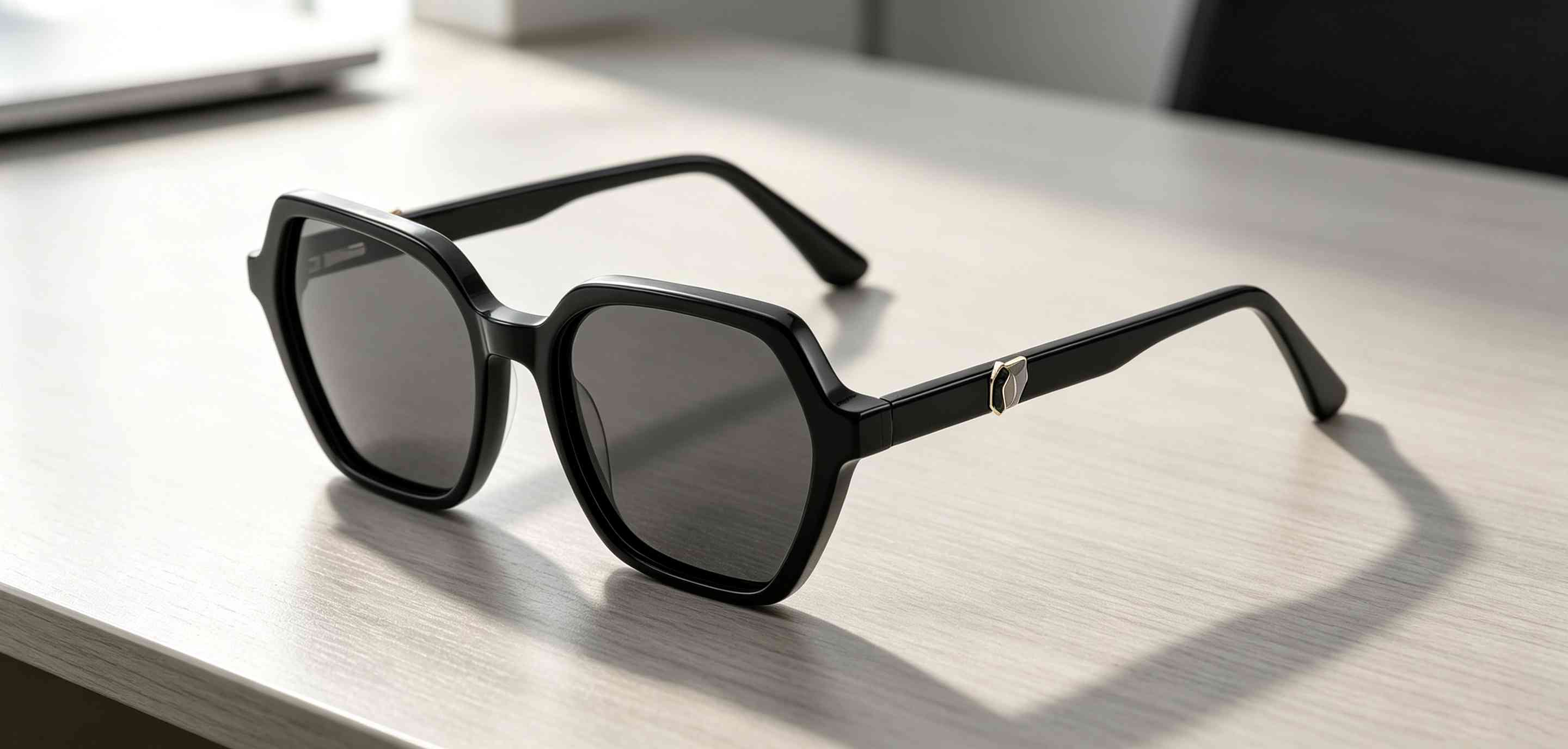 RUISEN’S Vintage Polygon Square UV Protection Minimalist Luxury Sunglasses ATG1030