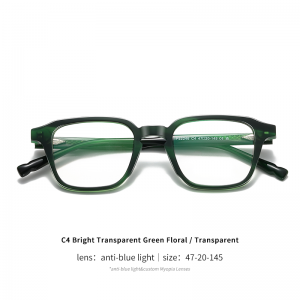 RUISEN’S 2025 New style Acetate Retro Square Blue Light Glasses Premium Acetate Full-Frame Model F22246