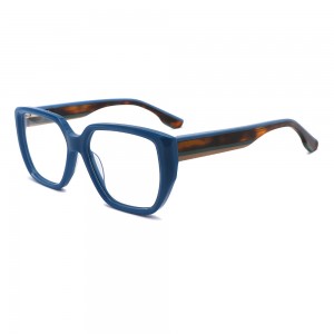 RUISEN’S Luxury Bi-Color Acetate Squared Eyewear 1074