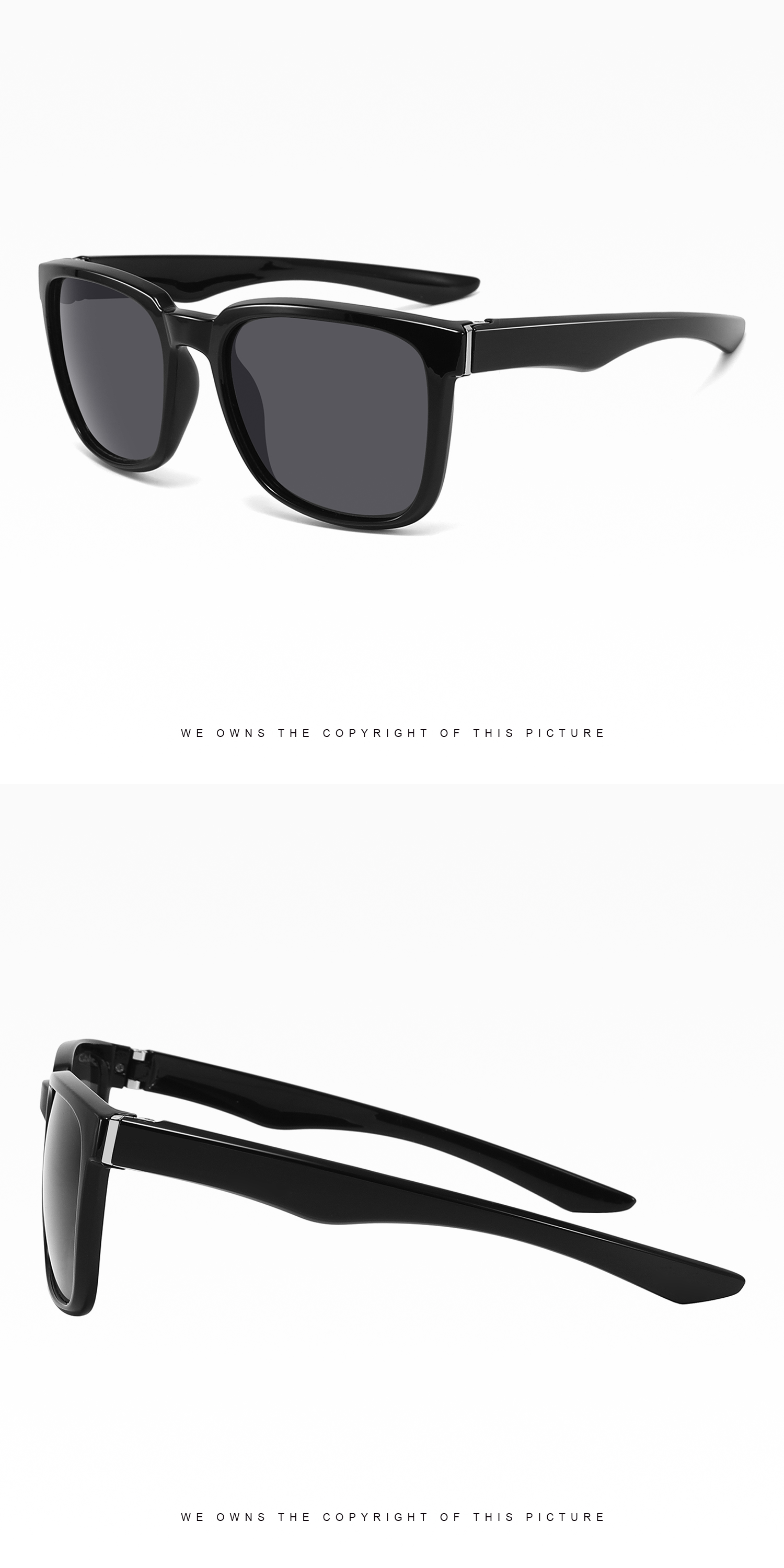 RUISEN'S Classic Square Polarized Sunglasses UV400 Anti-Glare Sun Glasses for Driving Beach Travel Outdoor Fishing Eyewear 5007
