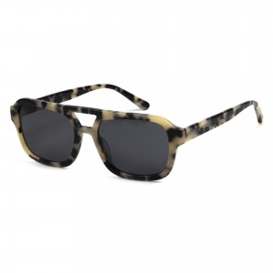 RUISEN’S Trendy Oversized Double-Bridge Acetate Sunglasses, Fashion Shades  RT2034