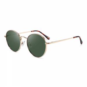 RUISEN’S Vintage Round Metal Polarized Sunglasses UV400 Retro Sun Glasses for Beach Travel Shopping Driving Outdoor 3732