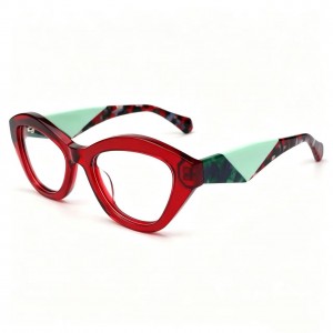 RUISEN’S Three-Segment Triangle Spliced Cat Eye Frames VG6025AF