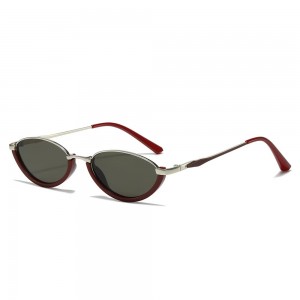 RUISEN’S Retro Wood Grain Oval Sunglasses – UV400, Unisex glasses 6201