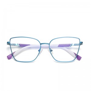 RUISEN’S Colorful Temple Geometric Metal Eyeglasses 3016