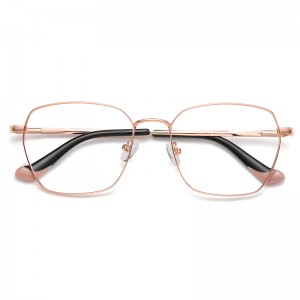 RUISEN’S Refined Color Block Metal Square Eyeglasses 3022
