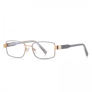 RUISEN’S Minimalist Office Rectangle Metal Eyeglasses 3063