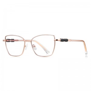 RUISEN’S Two-Tone Decor Temple Geometric Eyeglasses 3189