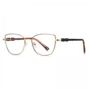 RUISEN’S Tortoise Pattern Splicing Temple Eyeglasses 3188