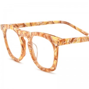 RUISEN’S Custom Round Frosted Plate Eyeglass Frames 19342