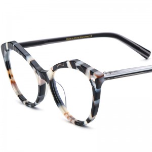 RUISEN’S Custom Patchwork Cat’s Eye Plate Eyeglass Frames 19297