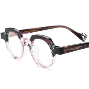 Occhiali da vista in acetato poligonale personalizzato RUISEN'S 19230