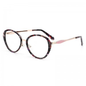 RUISEN’S 2025 Retro Round Glasses Metal-Acetate Hybrid Frames WPK8206