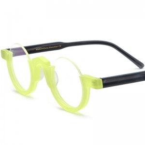RUISEN’S New Multi-Color Mixed Material Round Matte Acetate Eyeglass Frames Optical Glasses 19279