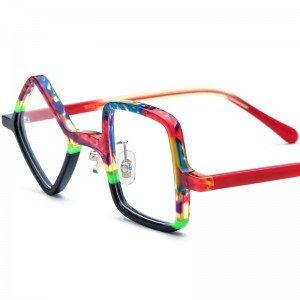 RUISEN’S New Mixed Material Square Acetate Eyeglass Frames Optical Glasses 19386
