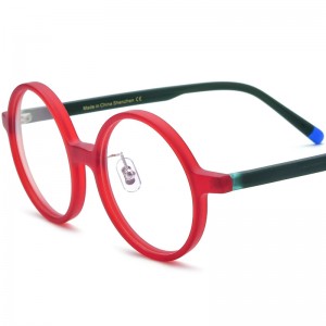 RUISEN’S New Multi-Color Mixed Material Oversized Round Matte Acetate Eyeglass Frames Optical Glasses 19265