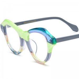 RUISEN’S New Mixed Material Cat Eye Acetate Eyeglass Frames Optical Glasses 19380