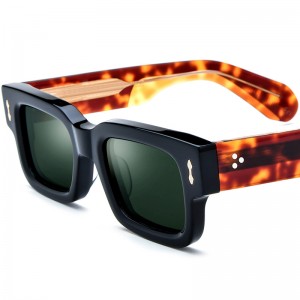 RUISEN’S New Vintage Square Acetate Sunglasses ASCARII T