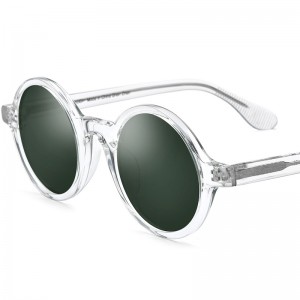RUISEN’S Retro Round Shaped Wooden Plate Sunglasses  ZOLMAN