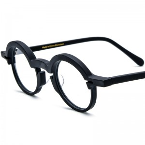 RUISEN’S New Multi‑Color Spliced Round Plate Eyeglass Frames 19398