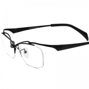 RUISEN’S New‑Style Titanium Semi‑Rimless Square Prescription Eyeglass Frames 185762