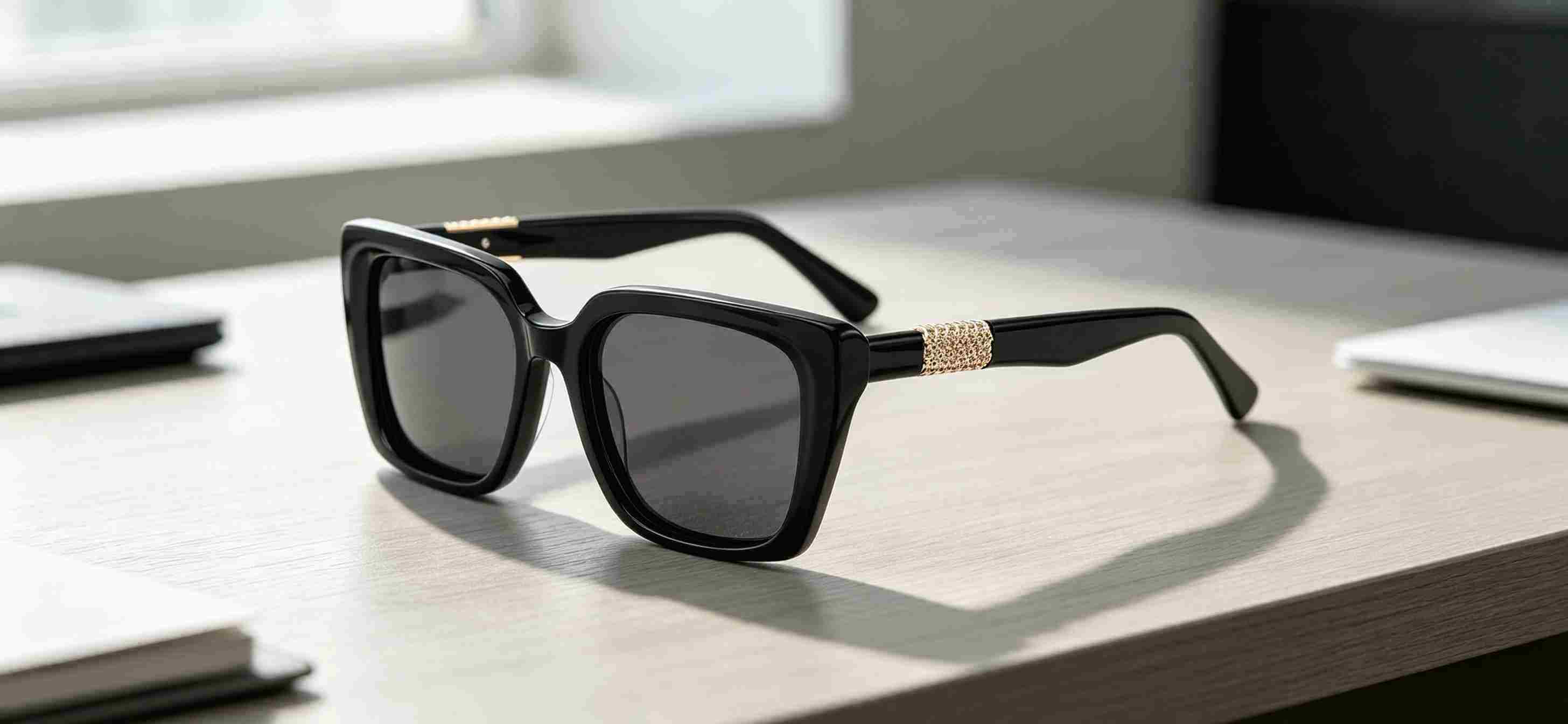 RUISEN'S Vintage Oversized Square UV Protection Luxury Fashion Sunglasses ATG1012