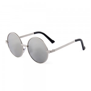 RUISEN’S Retro Round Metal Sunglasses Unisex UV400 Mirror Lens Vintage Sun Glasses for Beach Travel Shopping Outdoor Daily Eyewear 575