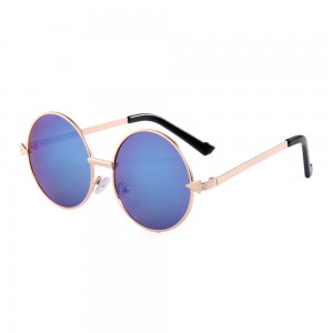 RUISEN’S Retro Round Metal Sunglasses Unisex UV400 Mirror Lens Vintage Sun Glasses for Beach Travel Shopping Outdoor Daily Eyewear 575