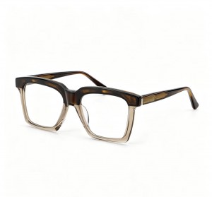 RUISEN’S Trendy Layered Square Acetate Eyewear With Refined Metal Hhinge Details 8031