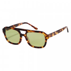 RUISEN’S Trendy Oversized Double-Bridge Acetate Sunglasses, Fashion Shades  RT2034