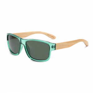RUISEN’S Bamboo Temple Polarized Sunglasses UV400 Square Sun Glasses for Beach Travel Driving Outdoor 1618