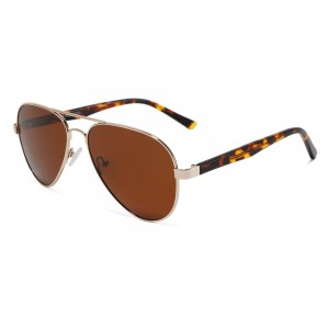 RUISEN’S Vintage Double Beam Aviator Frame Sunglasses Gradient Lens UV400 Daily Fashion Eyewear8513