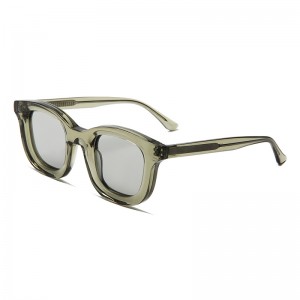 RUISEN’S Oval Jelly Color Thick Frame Fashion Acetate Sunglasses 23SA004