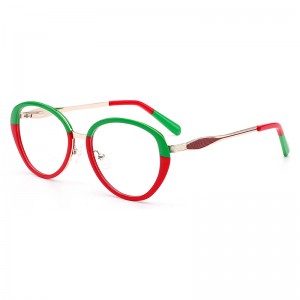 RUISEN’S 2025 Retro Round Glasses Metal-Acetate Hybrid Frames WPK8206