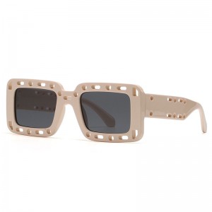 RUISEN'S Fashion Retro Box Hollow UV400 Eye Protection משקפי שמש 423