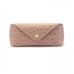 RUISEN’S Fashion Simple Soft Leather Eyeglass Pouch RS006