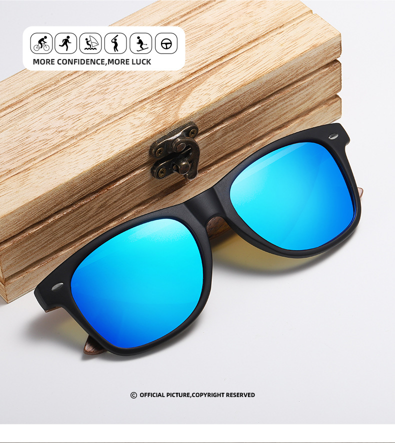 RUISEN'S Wooden PC Polarized Sunglasses For Men and Women 7061