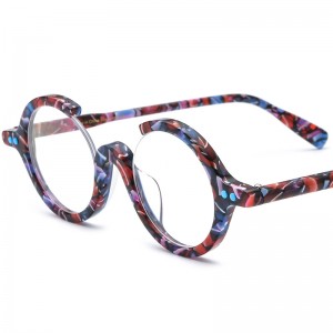 RUISEN’S Korean Trend Irregular Acetate Blue Light Blocking Glasses, Non-Prescription Eyewear 19191