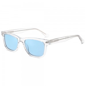 RUISEN’S Classic Slim Square Sun Glasses Tortoise Transparent Frame Gradient Lens UV Protection Fashion Shades8631
